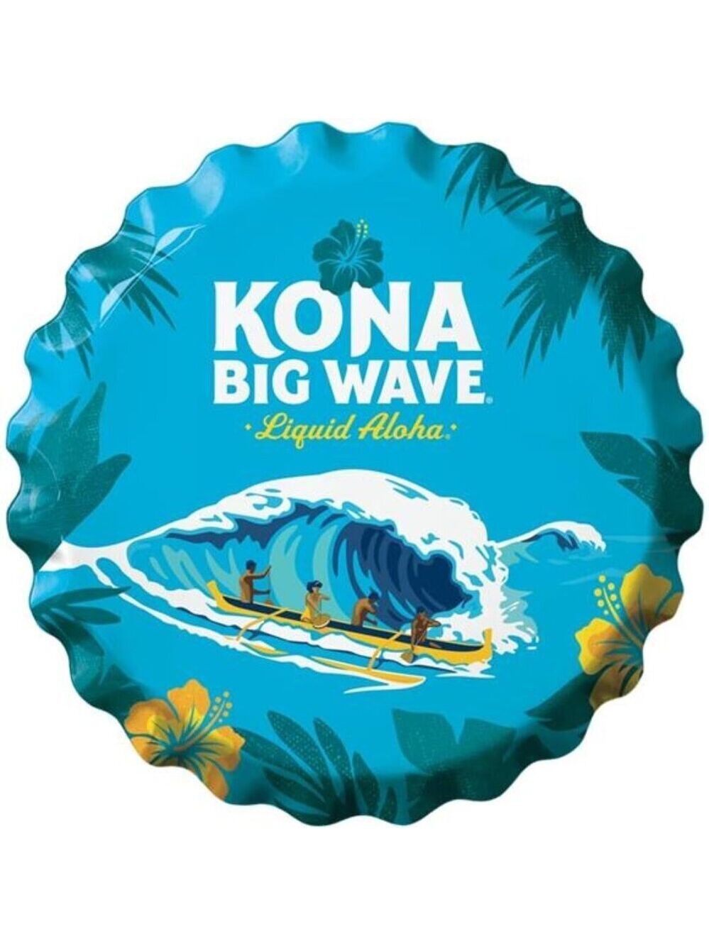 Kona Big Wave Beer Metal Bottle Cap Sign Garage Shop Bar Man Cave Outdoor LARGE